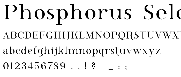 Phosphorus Selenide font